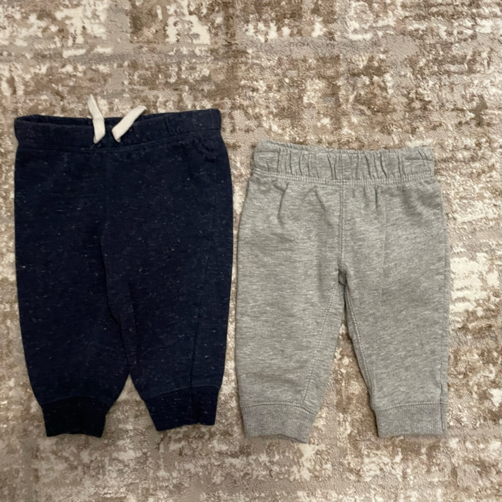 Carter's Navy and Gray Kids' Joggers size 6M